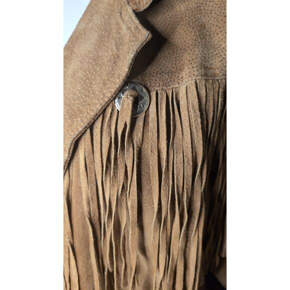 Vintage Learsi lg western leather fringe jacket - Picture 3 of 15
